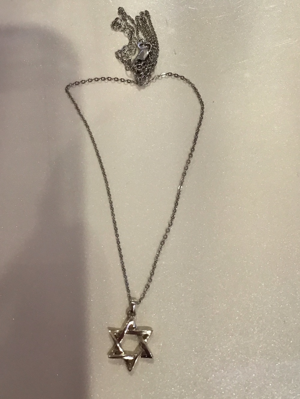 Sterling Silver Star of David Pendant Necklace - Silver